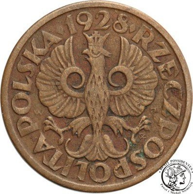 Polska II RP 1 grosz 1928 st.3+