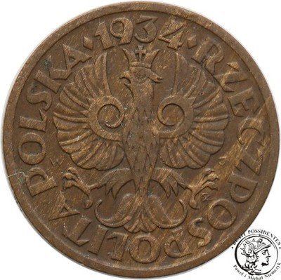 Polska II RP 1 grosz 1934 st.3+