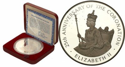 Jamajka 25 dolarów 1978 koronacja Elżbiety II st.L