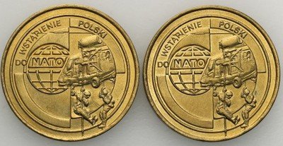 2 złote 1999 wstąpienie Polski do NATO 2 szt. st.1