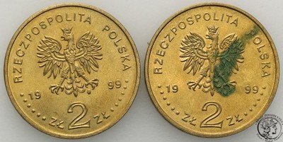2 złote 1999 wstąpienie Polski do NATO 2 szt. st.1