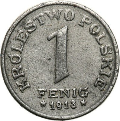 Królestwo Polskie Fenig 1918 st.1/1-
