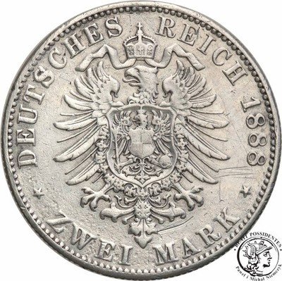 Niemcy Friedrich III Prusy 2 marki 1888 A st.3
