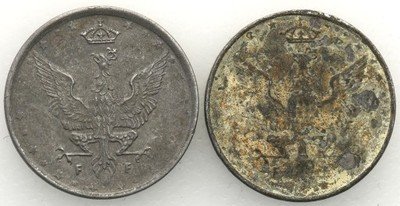 KP 10 fenigów 1917 bliżej obrzeża lot 2 szt st3/3-