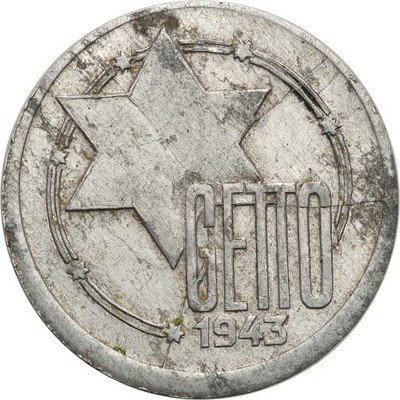 Getto Łódź 10 Marek 1943 aluminium st.2-