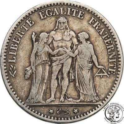 Francja 5 Franków 1874 A st.3