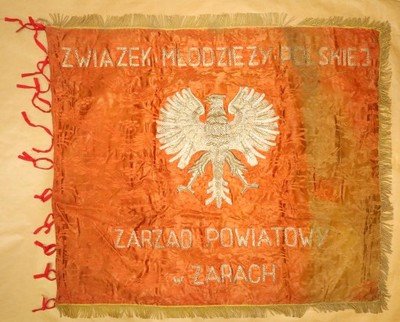 Oryginalny sztandar ZMP Żary