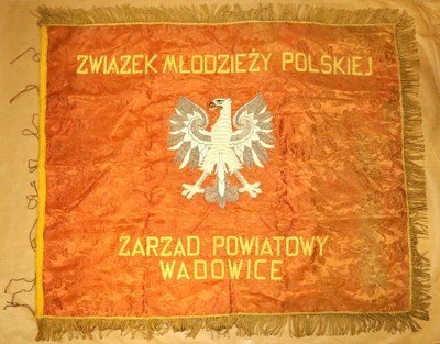 Oryginalny sztandar ZMP Wadowice