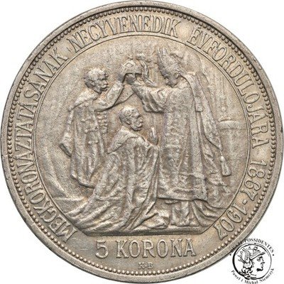 Węgry 5 koron 1907 st.2-