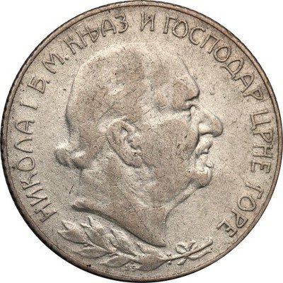 Czarnogóra/Montenegro 1 Perper 1909 st.3+
