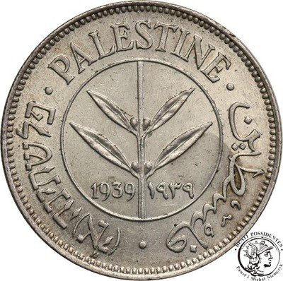 Palestyna 50 mils 1939 st.1- PIĘKNE