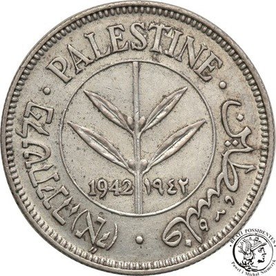 Palestyna 50 mils 1942 st.2+