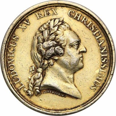 Francja Ludwik XV medal zaślubinowy 1770 SREBRO st