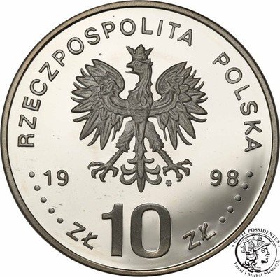 10 złotych 1998 Generał Fieldorf st.L