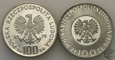 100 złotych Kopernik + łoś lot 2 szt. st.L-