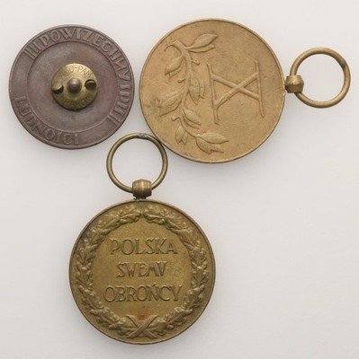 II RP medale lot 3 sztuk brąz st.3