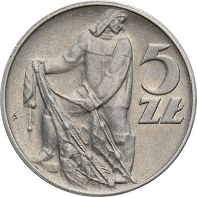 5 złotych 1958 Rybak st.1-