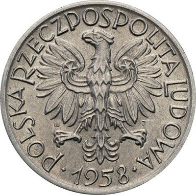 5 złotych 1958 Rybak st.1-