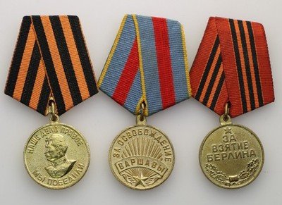 Rosja (ZSRR) odznaczenia II Wojna (3 szt) Grunwald