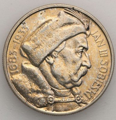 II RP 10 złotych 1933 Sobieski st.2+