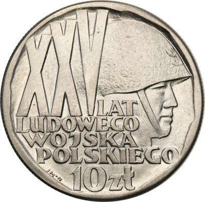 PRÓBA Nikiel 10 złotych 1968 Wojsko Ludowe st.1