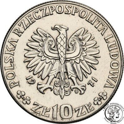 PRÓBA Nikiel 10 złotych 1971 FAO chleb st. 1