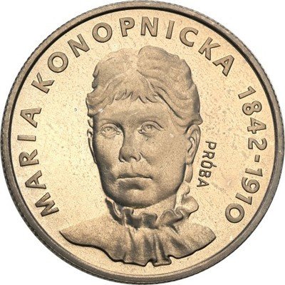 PRÓBA Nikiel 20 złotych 1977 Konopnicka st.1