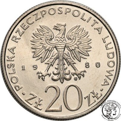 PRÓBA NIKIEL 20 złotych 1980 Oly Moskwa st.1