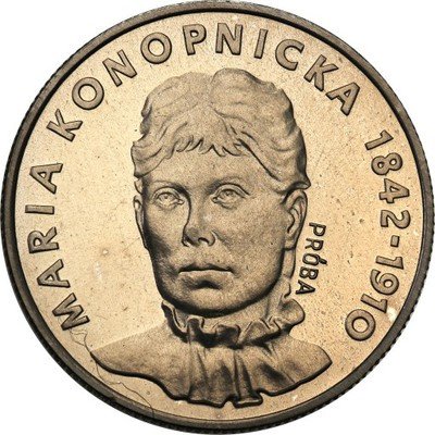 PRÓBA Nikiel 20 złotych 1977 Konopnicka st.L