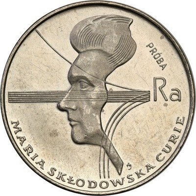 PRÓBA Nikiel 100 złotych 1974 Skłodowska st.L-
