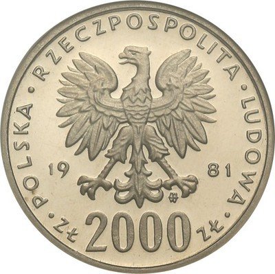 PRÓBA Nikiel 2000 złotych 1981 Herman st.L