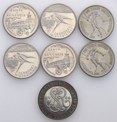 III RP 7 x monety kolekcjonerskie 1991-93 st.1/1-