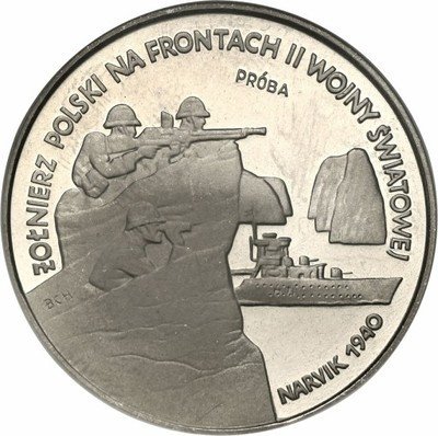 PRÓBA Nikiel 100.000 złotych 1991 Narvik