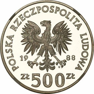 500 złotych 1988 MŚ piłka nożna Włochy st.L
