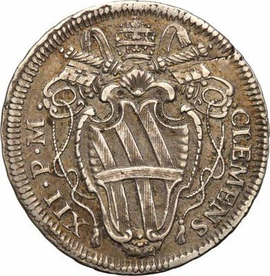 Watykan Klemens XII 1730-1740 Teston 1735 st.3+