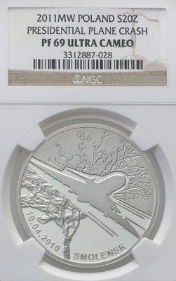 20 złotych 2011 Smoleńsk NGC PF69 ULTRA CAMEO