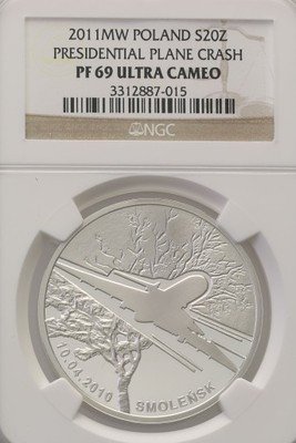 20 złotych 2011 Smoleńsk NGC PF69 Ultra Cameo