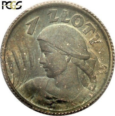 1 złoty 1924 kobieta z kłosami PCGS MS64 (MAX)