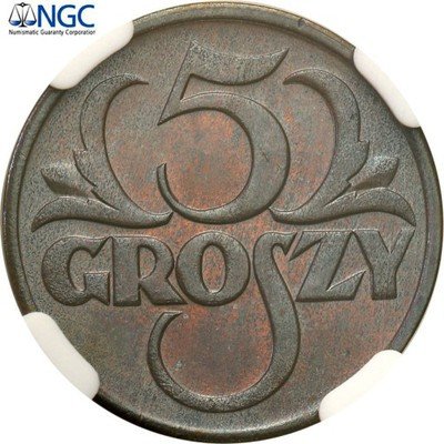 5 groszy 1928 NGC MS66 BN (MAX)
