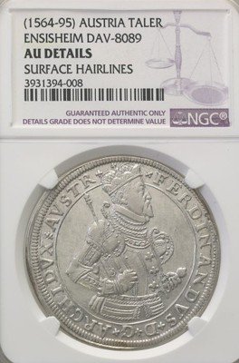 Austria Talar bez daty (1564-95) Ensisheim NGC AU