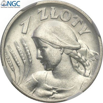 II RP 1 złoty 1925 NGC UNC