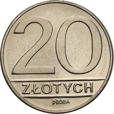 PRÓBA Nikiel 20 złotych 1984 nominał st.L