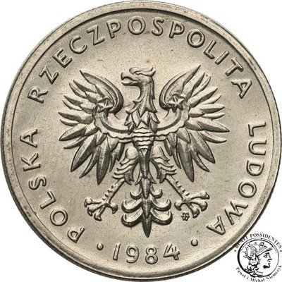 PRÓBA Nikiel 20 złotych 1984 nominał st.L
