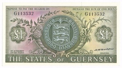 Guernsey 1 funt (1969-75) Hodder st.1