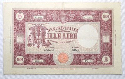 Banknot Włochy 1000 lirów 1943 st.4