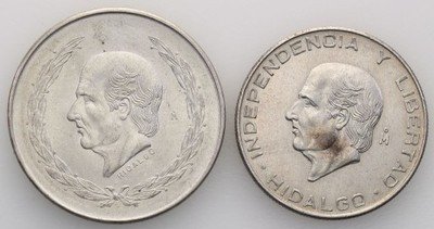 Meksyk 5 Pesos 1951 + 1955 zestaw 2 sztuk st.1/2