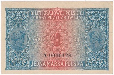 Banknot 1 marka polska 1916 ...jenerał ser A st.2-