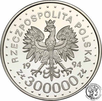300 000 złotych 1994 Maksymilian Kolbe st.L-