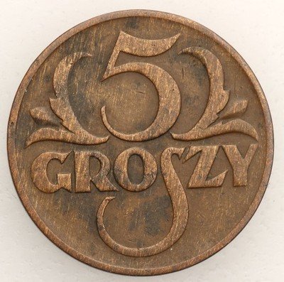 II RP 5 groszy 1934 st. 3+ NAJRZADSZE