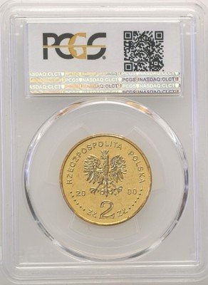 2 złote 2000 Jan II Kazimierz PCGS MS67